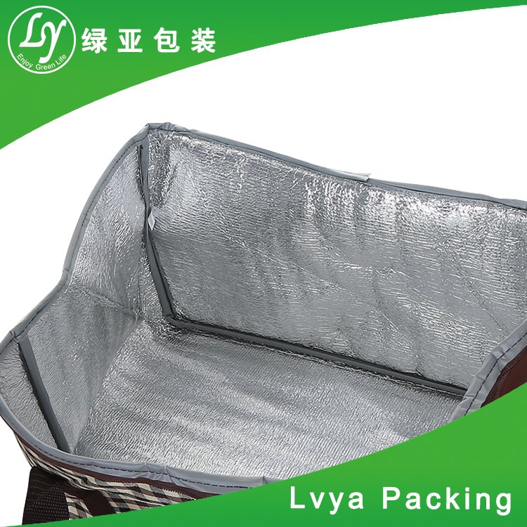 Large picnic disposable can insulated cooler bag / non woven lunch cooler bag