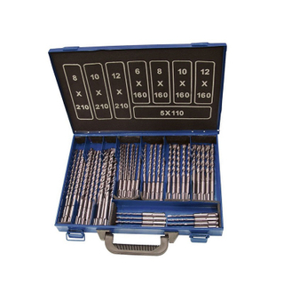 Jeu de forets de marteau rotatif SDS Plus, 50 pièces