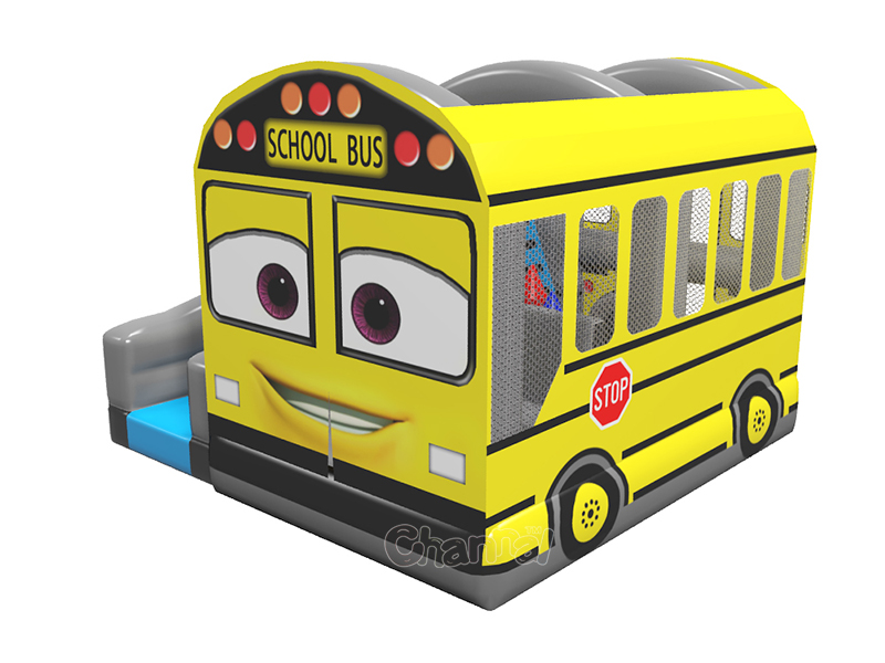 Yellow Inflatable Bus Bouncer - Channal Inflatables