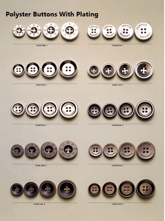 Polyster Button With Plating