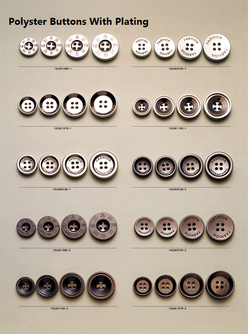 Polyster Button With Plating