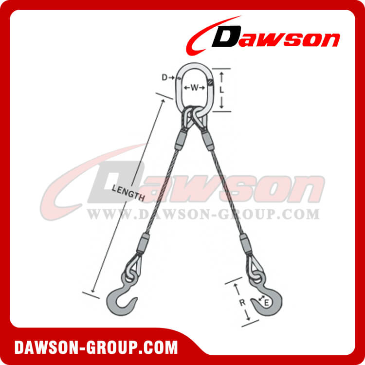 Eslingas de cable de alambre con empalme de ojo flamenco WS72-TTH - Dawson Group Ltd. - Fabricante, proveedor y f&aacute;brica de China