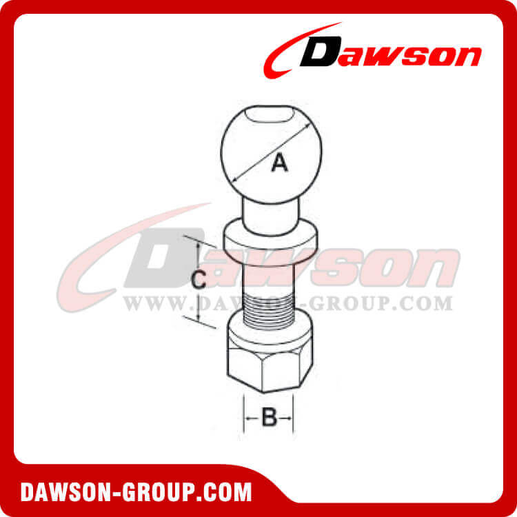 Bolas de enganche est&aacute;ndar con acabado cromado o zinc - grupo dawson