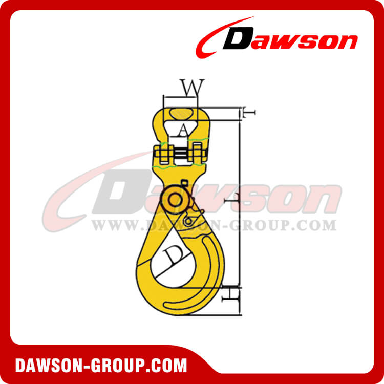 GANCHO AUTOBLOQUEO DS110 G80 PARA ESLINGA WEB CON MEDIA LIN DAWSON-GROUP LTD.- EXPORTADOR DE F&Aacute;BRICA DE CHINA
