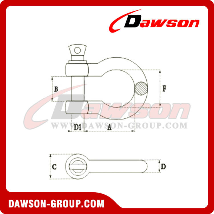ステンレス鋼ヨーロッパ タイプ ボウ シャックル - Dawson Group Ltd. - 中国メーカー、サプライヤー、工場