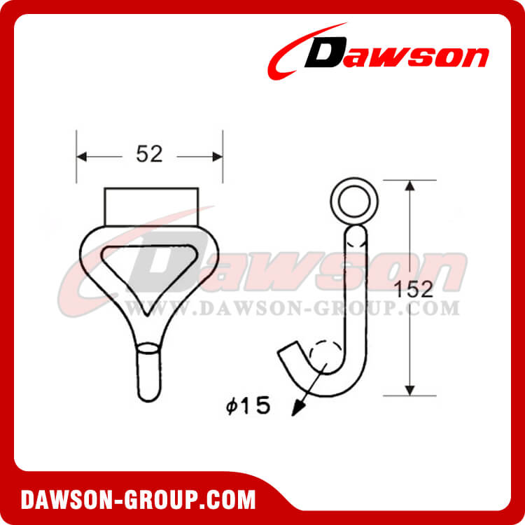 DSJHT50501 チューブ付きシングル J フック - Dawson Group Ltd. - 中国メーカー、サプライヤー、工場