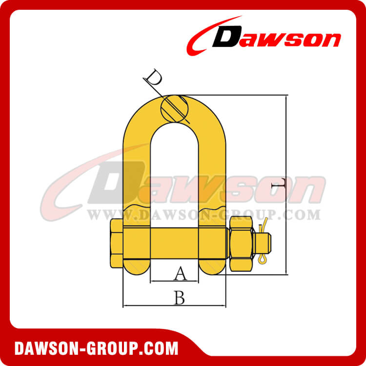 DS049 G80 7/8-16MM Серьга с болтом, Цепная скоба с болтом для подъема