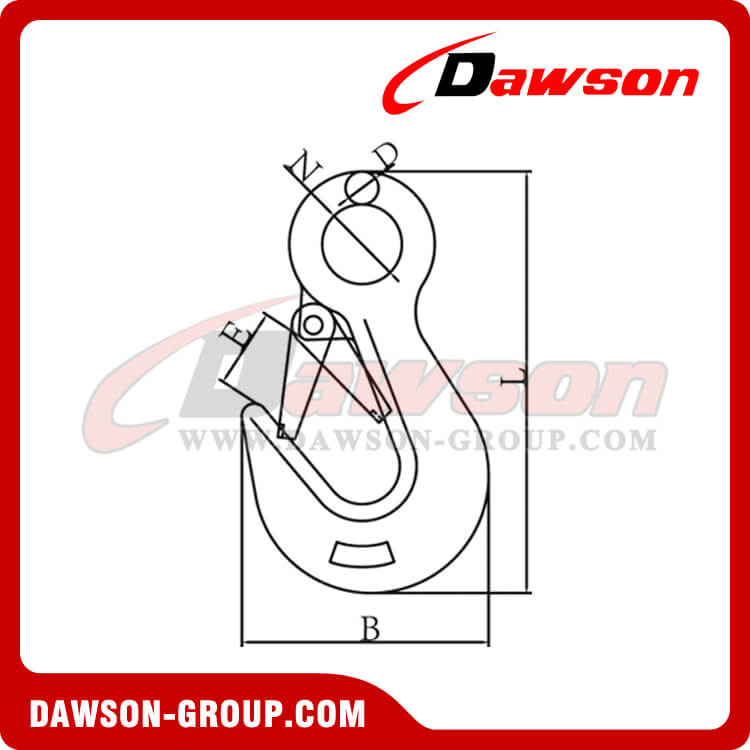 DS419 خطاف سحب من الفولاذ الكربوني المجلفن للربط أو السحب، الخطافات التجارية