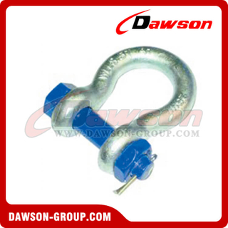 AS2741 Forged Alloy Grade S Bow Shackle com pinos de segurança