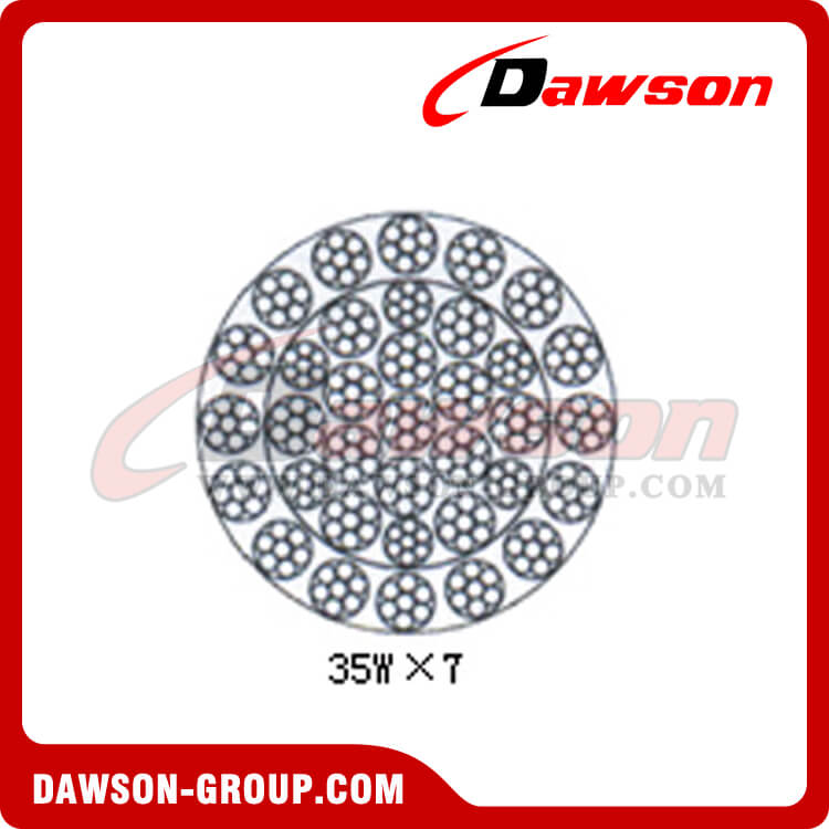 Cable de acero sin rotaci&oacute;n para construcci&oacute;n (35W &times; 7) con muchas capas - Dawson Group Ltd. - Fabricante, proveedor, f&aacute;brica y exportador de China