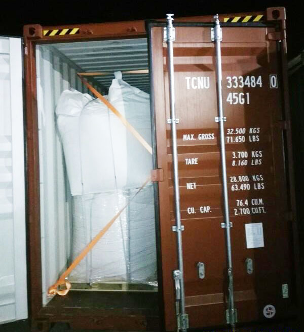 5 containers Nano Precipitated Calcium Carbonate exported to Colombia for PVC profile