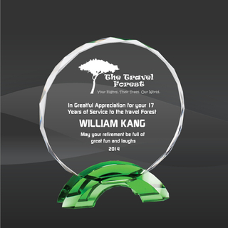 Green Arch Crystal Circle Award (D-CRY451, D-CRY452, D-CRY453)