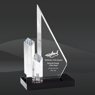 Double Diamond Crystal Award (D-CRY484, D-CRY485, D-CRY486)