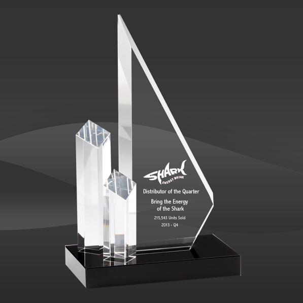 Double Diamond Crystal Award (D-CRY484, D-CRY485, D-CRY486)