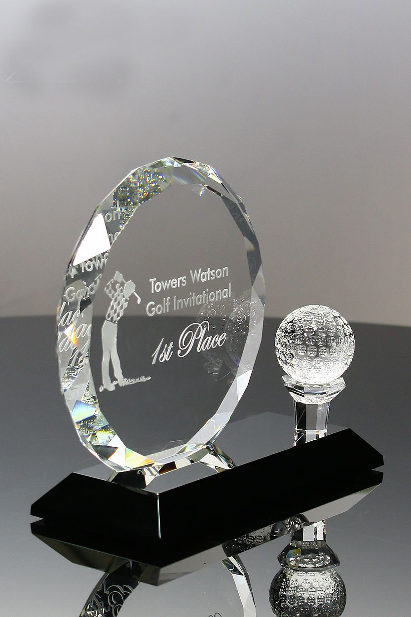 Optic Crystal Golf Award for Corporations Trophies