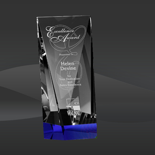 Blue Wedge Peak Crystal Award (CD-6830, CD-6831, CD-6832)