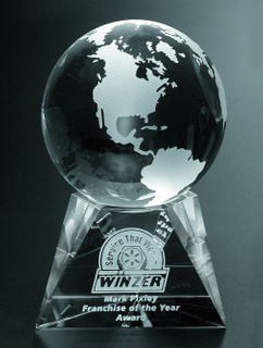 Globe Optical Crystal Award (CA-1204)