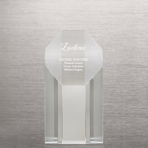 Octagon Crystal Face Trophy (#74603)