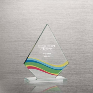 Diamond Wave Brilliant Colored Glass Award (#70339)