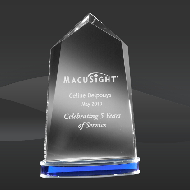 Blue Peak of Success Crystal Award (MPI-SF-150BU-9)