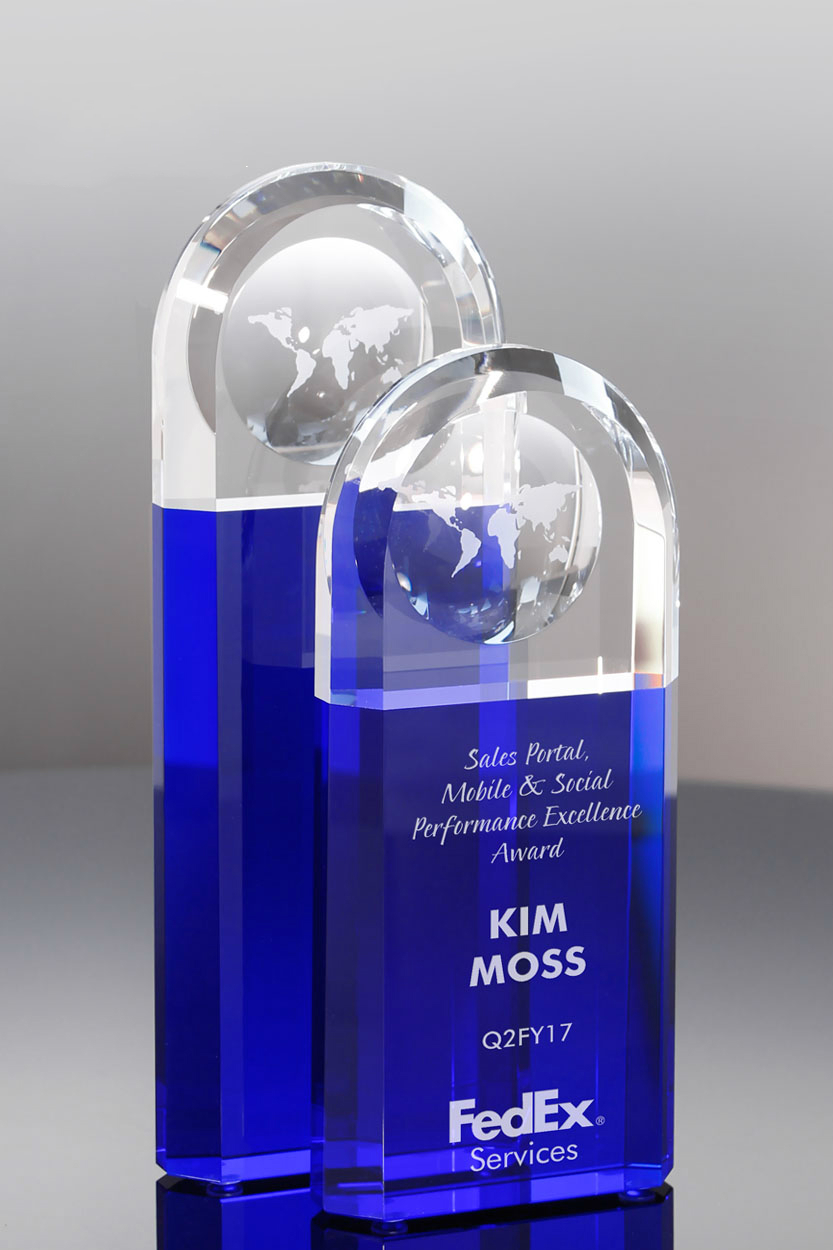 Standing Star Tower Crystal Award for Employee Trophies (#2028)