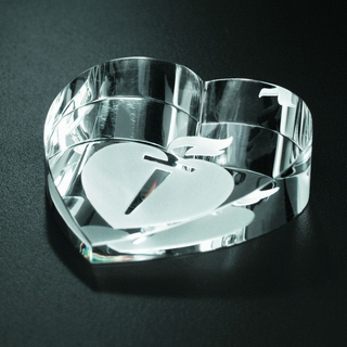 Slant Heart Paperweight (CA-1179)