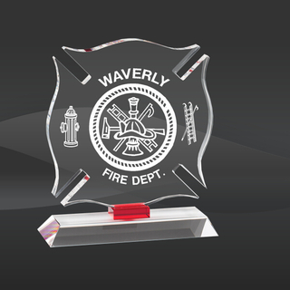 Maltese Cross Crystal Award (D-CRY468)