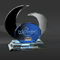 Blue Elliptic Crystal Award (CD-6480)