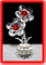 Twin Crystal Glass Flower Ornament