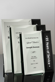 Mirage Years of Service Glass Plaque (#7449, #7448, #7447)