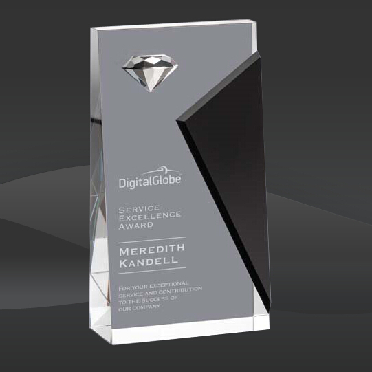 Black Townsend Crystal Award (EE-OPT3701-K, EE-OPT3702-K, EE-OPT3703-K)