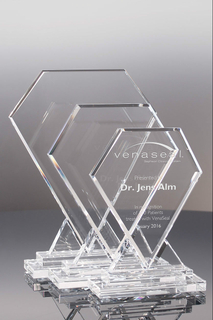 Clear Solitaire Crystal Award (#5606, #5607, #5608)