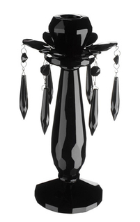 Black Crystal Candlestick Christmas Decoration