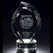 Duke Blue Crystal Globe Award - Silver Recognition Gifts for Thank You Gifts (#3531A, #3441)
