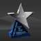 Blue Star Blast Crystal Award (CD-6434, CD-6435, CD-6436)
