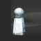World Globe Glass Crystal Award with Crystal Tower Base
