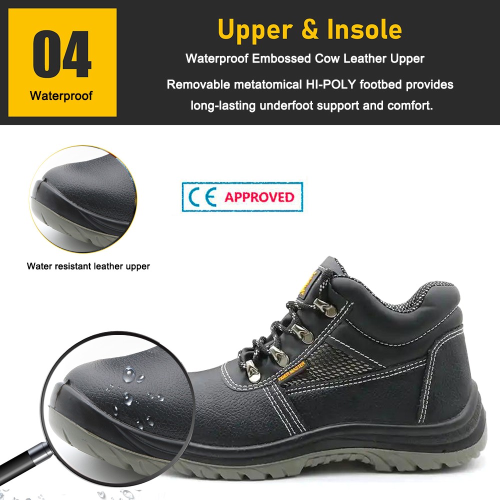 Oil Water Resistant Steel Toe S3 Industrial Safety Shoes for Men 
