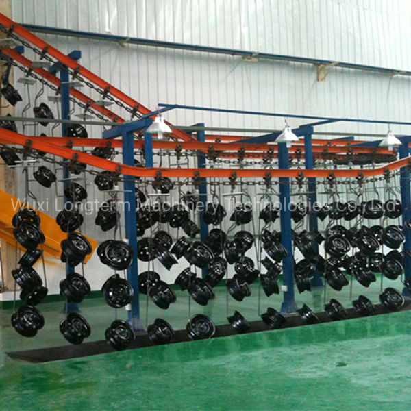 Cost Effective Automatic Spray Painting Machine for Car Wheel Hub Transport Equipment, Metal Coating Machinery for Car Hubcap!