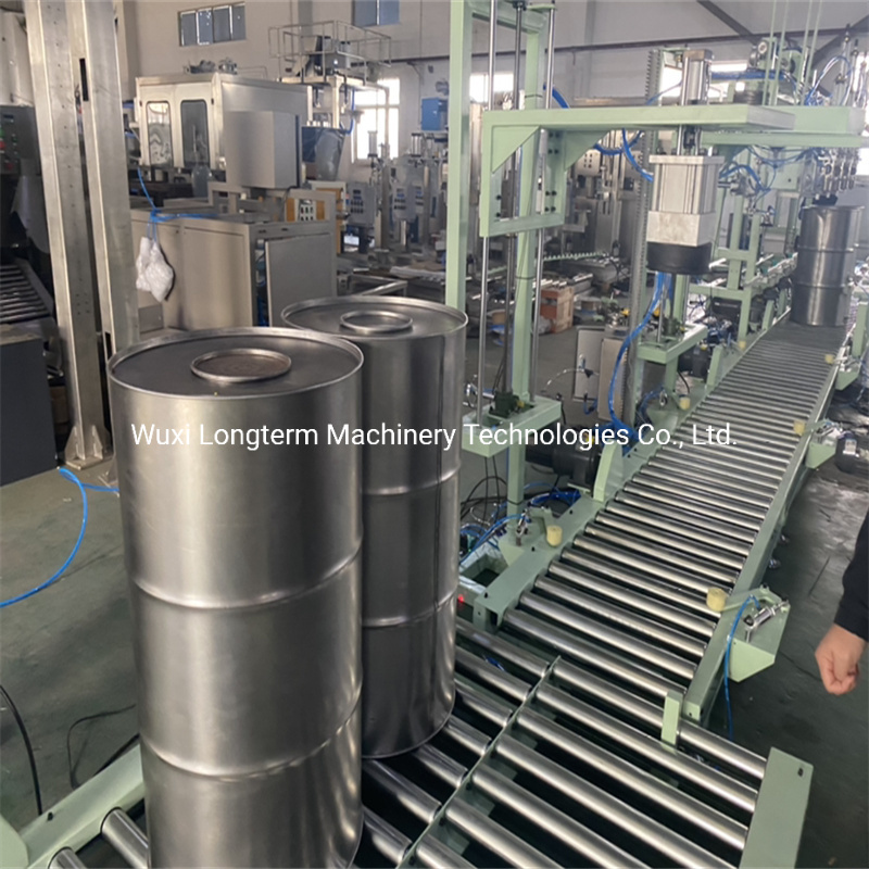Fully Automatic Steel Drum Filling Sealing Line, 210.5L, 220L Bitumen Barrel Drum Filling Line