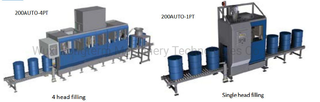 Fully Automatic Steel Drum Filling Sealing Line, 210.5L, 220L Bitumen Barrel Drum Filling Line
