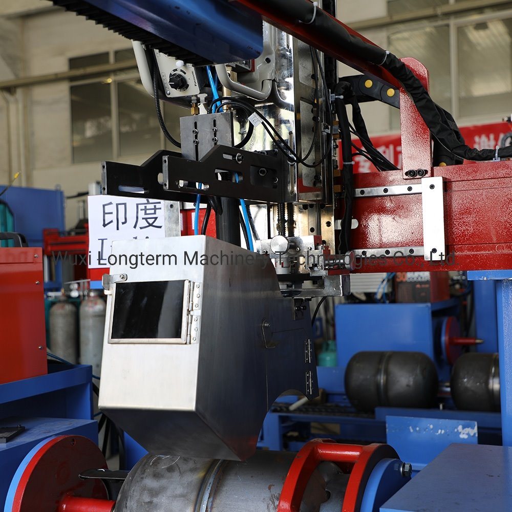 Fully Automatic LPG Gas Cylinder / Steel Cylinder Laser Tracking MIG Circumferential Seam Welding Machine / Seam Welder