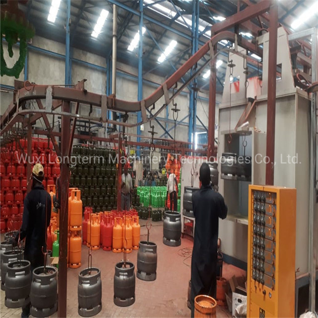 Powder Coating Spray Booth for LPG Gas Cylinders, Electrostatic Powder Coating Line/System*