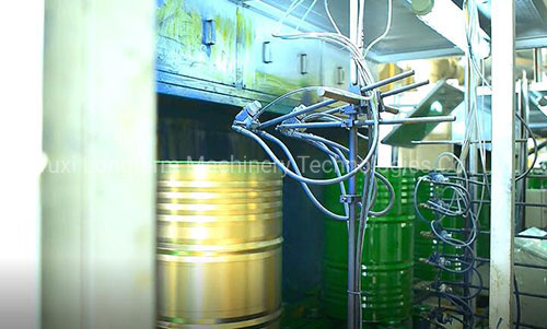Full-Auto Steel Barrel Painting Booth, High Performance Steel Drum Spray Painting Line^