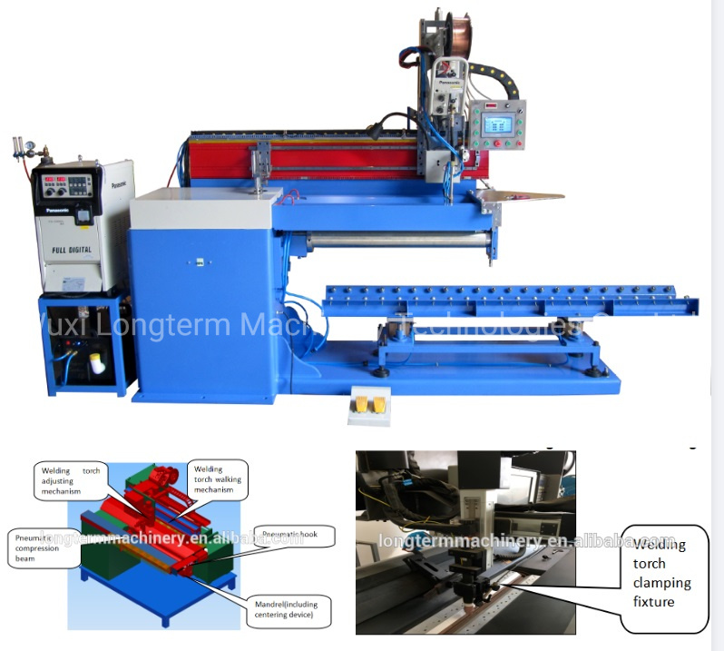 5kg 14kg 12.5kg 18kg 19kg 20kg 35kg Automatic LPG Gas Cylinder Body Circle Seam Welding Line for LPG Manufacturing Plant