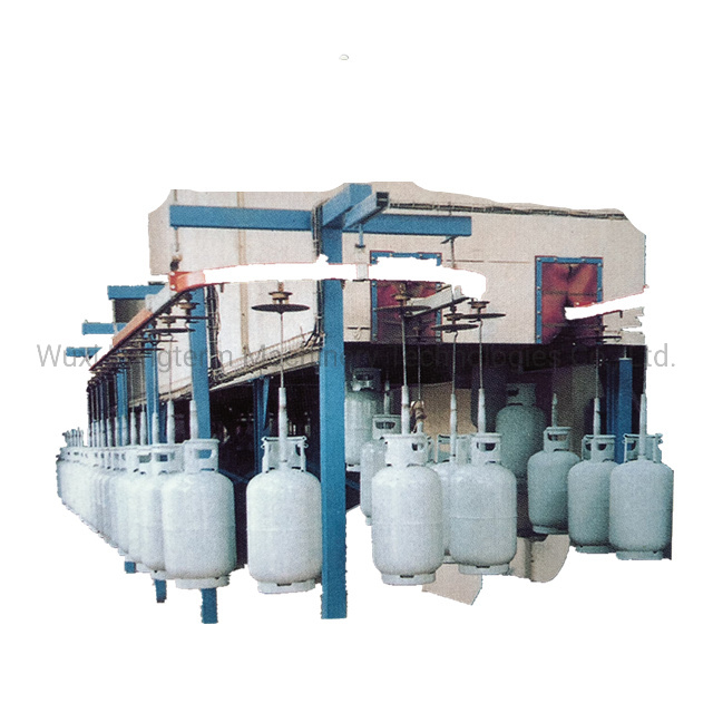 Fully Automatic Electrostatic Spraying Painting Production Line / LPG Cylinder Powder Painting Machine