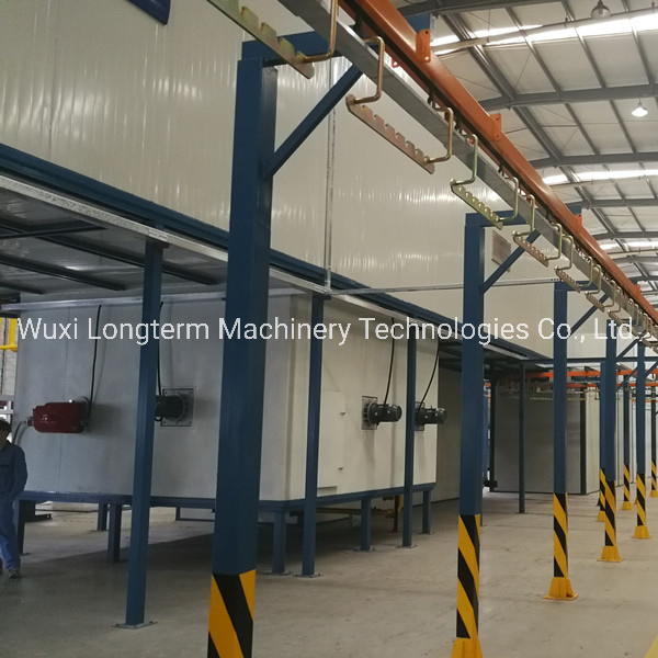 High-Efficiency Powder Coating Line for Lift / Elevator Board, Customized Design Electrostatic Powder Spraying System for Elevator Board