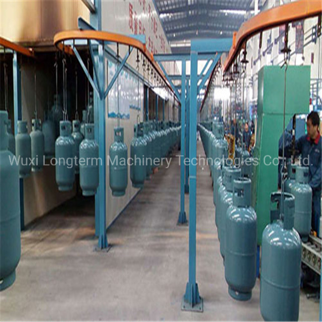 High Quality Automatic LPG Cylinder Paint Spraying Production Line, Dust Free Automatic LPG Cylinder Spray Painting Booth!