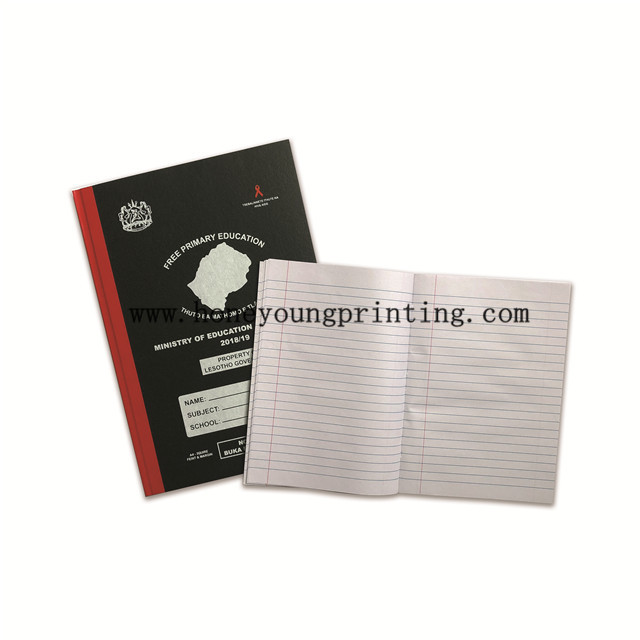 Lesotho hard black cover counter book with red type sewing binding for free primary education A4 A5 2 3 QUIRE