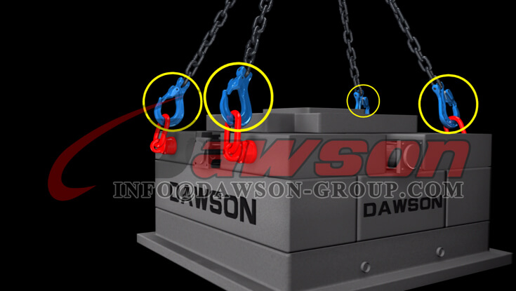 Aplicaci&oacute;n de gancho de horquilla de grado 100 con pestillo fundido, gancho de horquilla G100 - Dawson Group - Proveedor de China