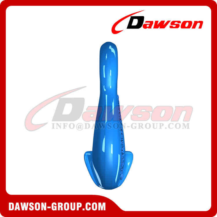 G100 Eye Shortening Cradle Grab Hook with Wings, Grade 100 Forged Alloy Steel Eye Hook for Crane Lifting Slings - Dawson Group Ltd. - China Factory Gancho de agarre de cuna con acortamiento de ojo G100 con alas, gancho de ojo de acero de aleación forjado de grado 100 para eslingas de elevación de grúa - Dawson Group Ltd. - Fábrica de China
